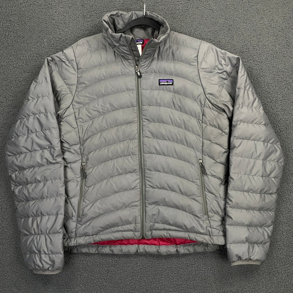 Patagonia Down Sweater Jacket Womens Medium Gray Insulated Puffer Coat